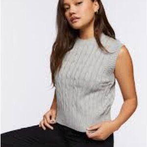 Forever 21 Gray Sweater Vest
